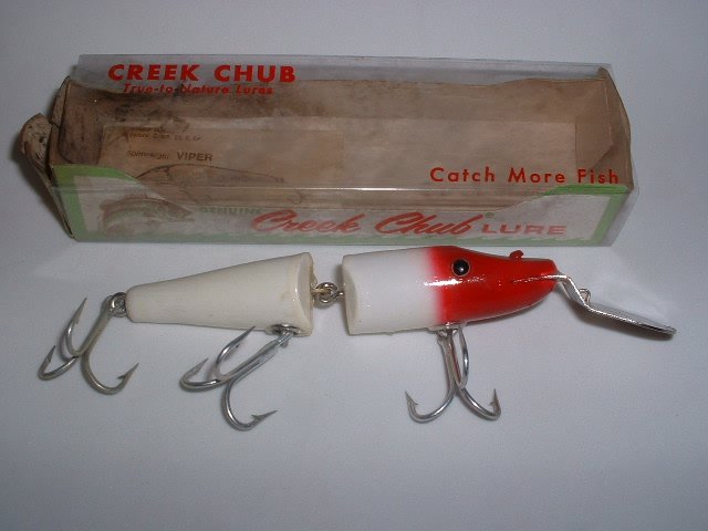 Vintage Creek Chub Darter Wooden Bait Lure Frog Finish ~ 4-1/4 Length